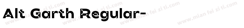 Alt Garth Regular字体转换